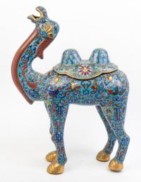 A Large Cloisonne Model of a Camel Height 23 inches.