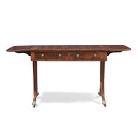 A Regency Inlaid Rosewood and Mahogany Sofa Table