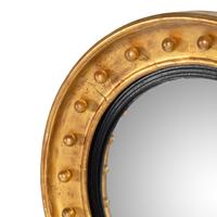 A Regency Style Giltwood Convex Mirror