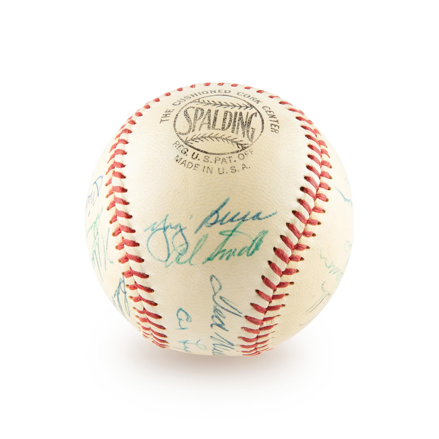 A 1955 Multi Signed American League All Star Baseball Including Mickey Mantle and Ted Williams (Beckett Authentication Services)