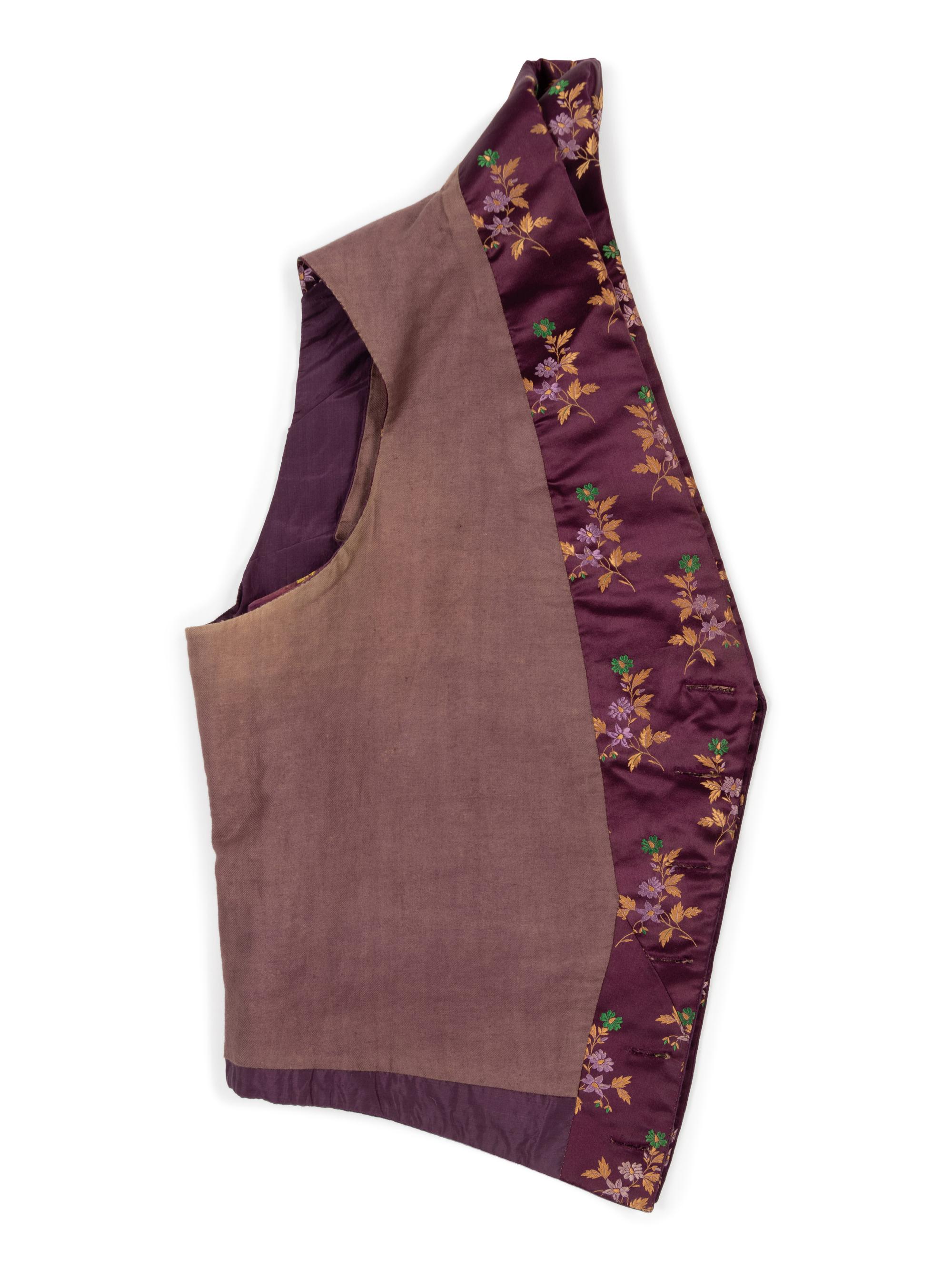 Three Men's 19th Century Waistcoats/Vests, 1840-1860