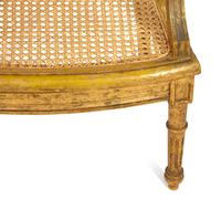 A Louis XVI Style Giltwood Child's Armchair