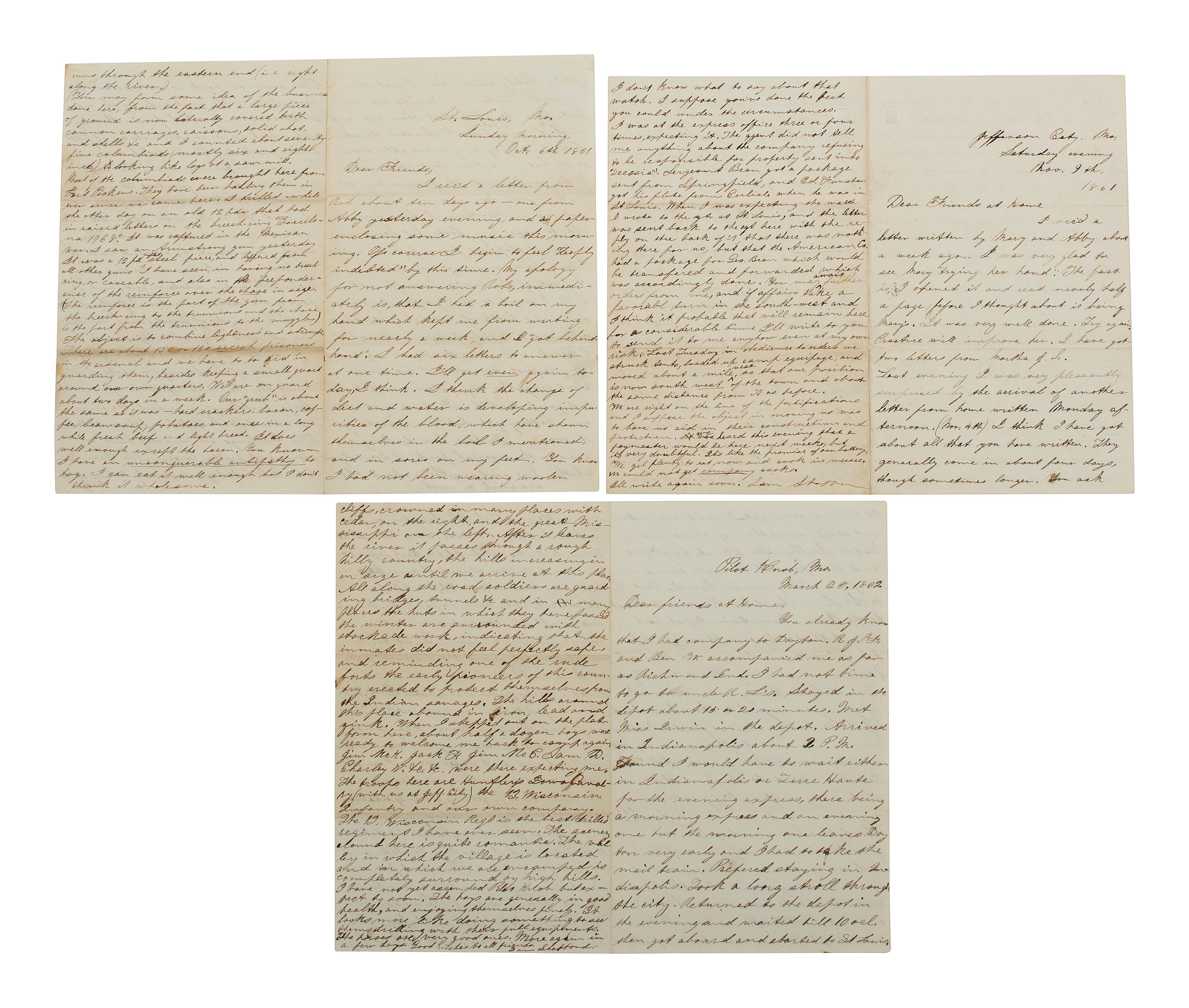 [CIVIL WAR]. Corporal Samuel McKinney Stafford (1837-1922), 16th Ohio Battery, archive including war-date diary and letters.