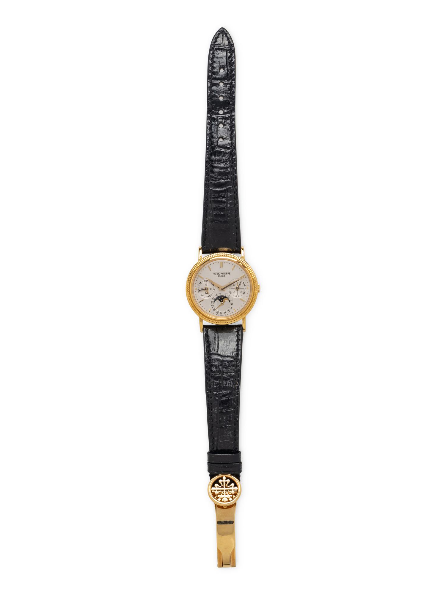 PATEK PHILIPPE, REF. 5039J PERPETUAL CALENDAR WITH MOON PHASE WATCH, BOX & EXTRACT