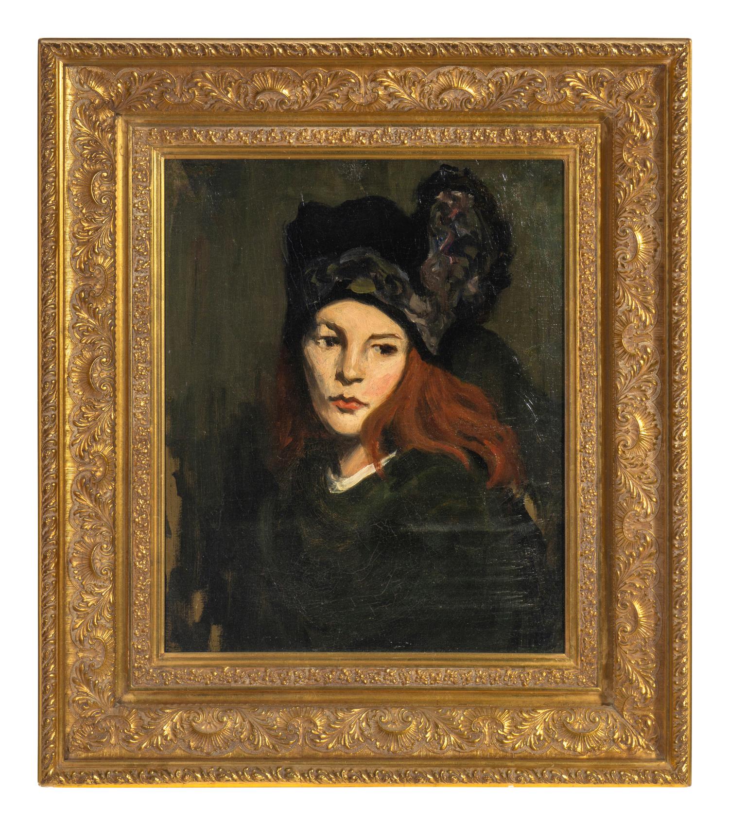 Portrait of Young Woman with Red Hair