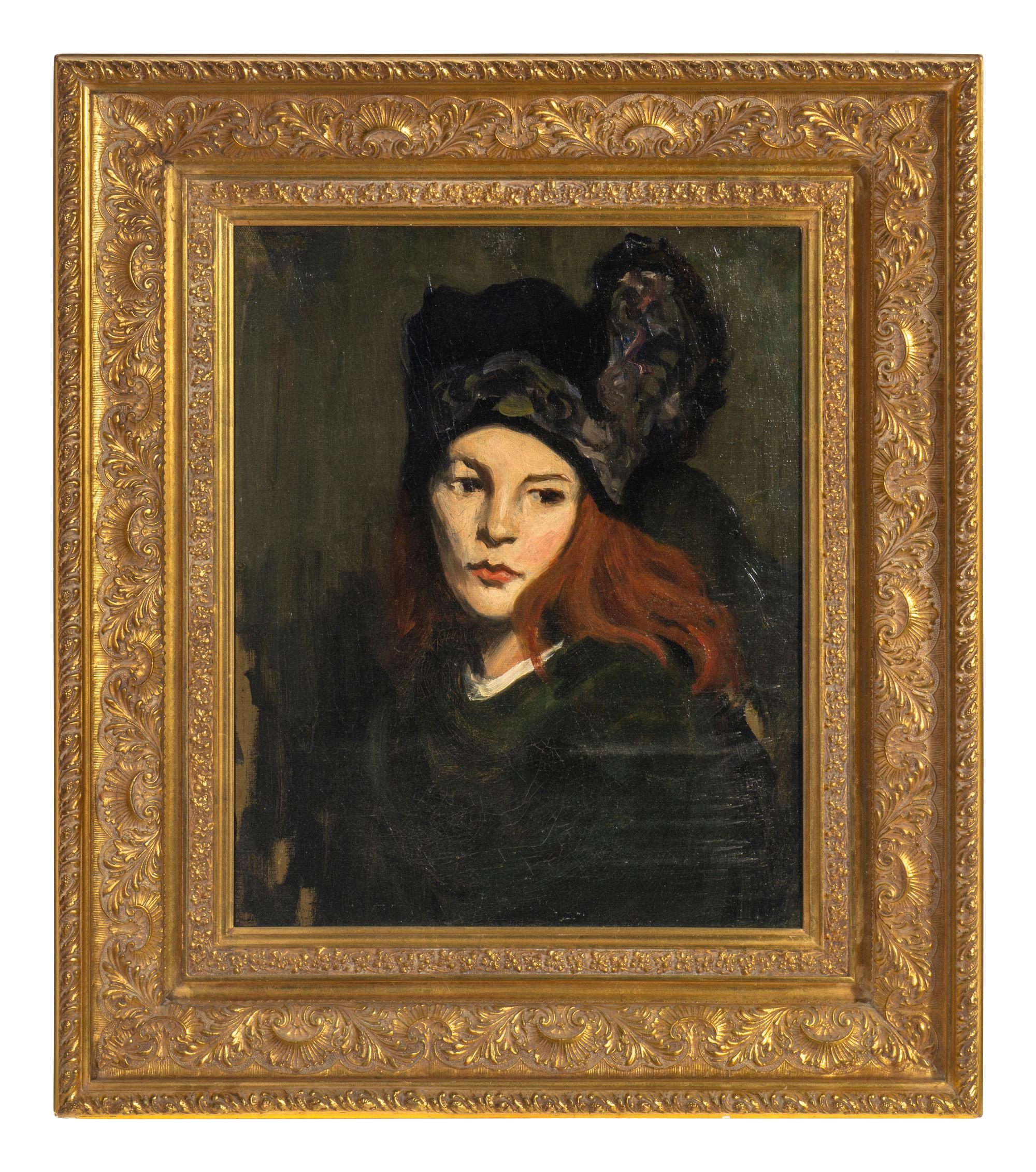 Portrait of Young Woman with Red Hair