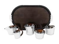 A Puiforcat Silver-Plate Six-Piece Tea and Coffee Service