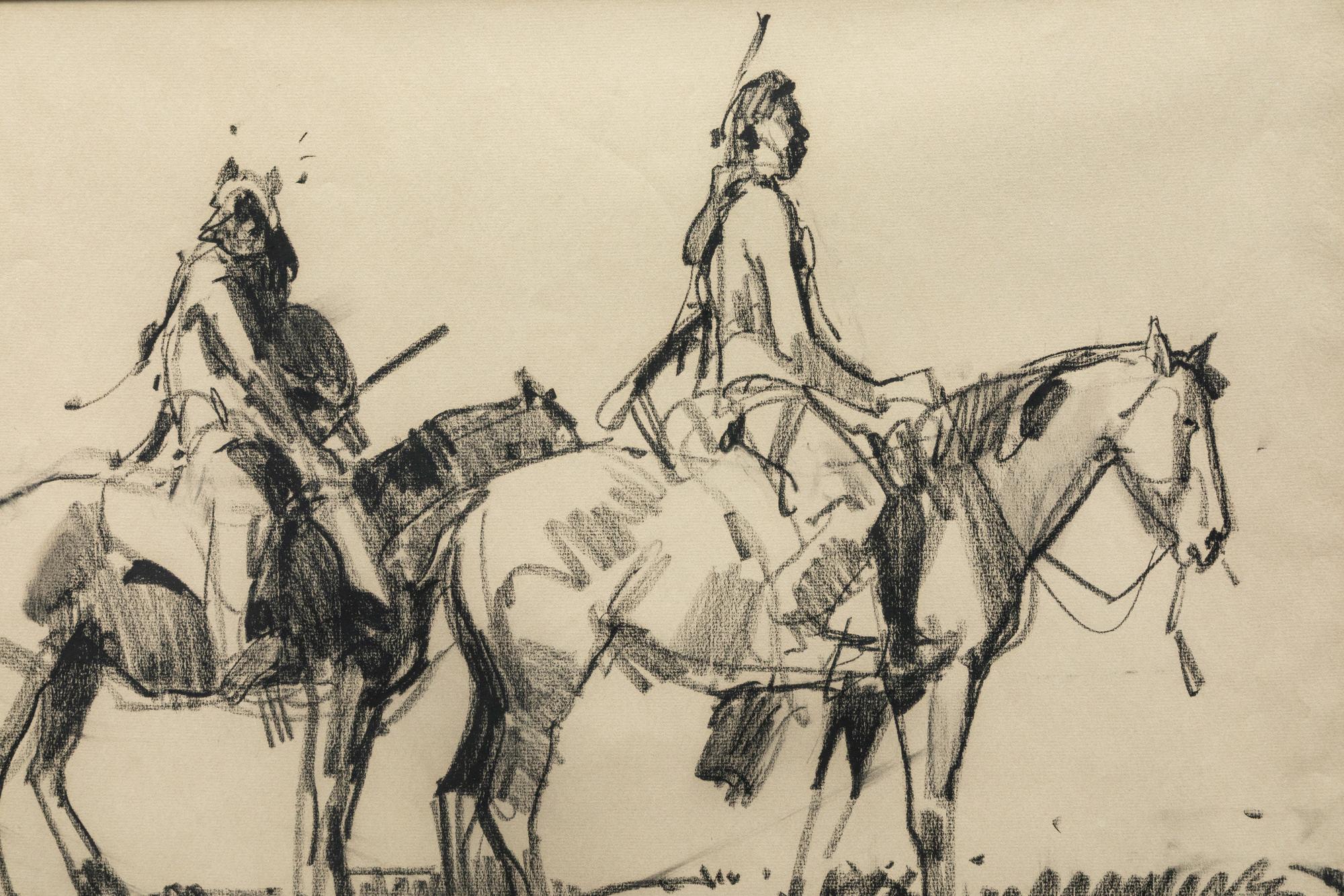 Two Riders on Horseback