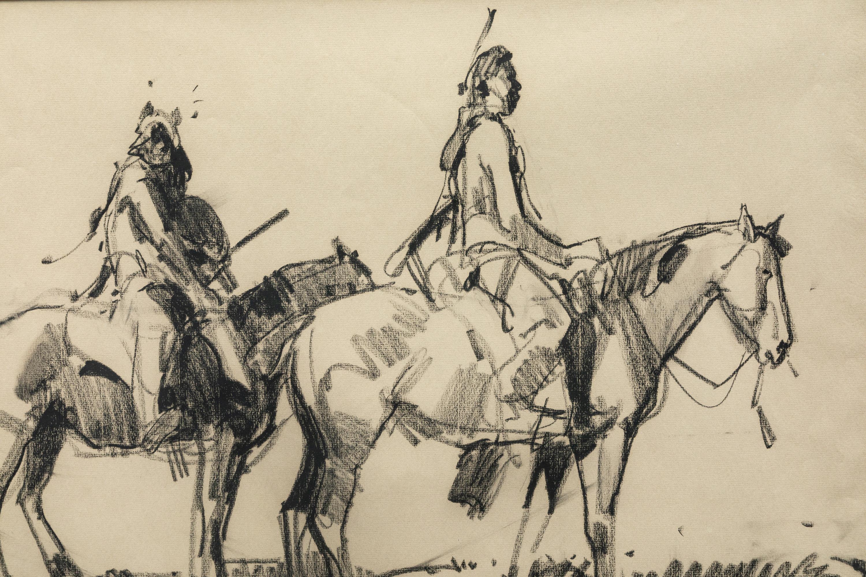 Two Riders on Horseback