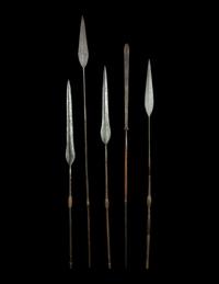 Five Maasai Warrior Spears