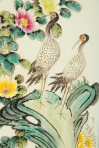 Two Chinese Famille Rose Porcelain Plaques