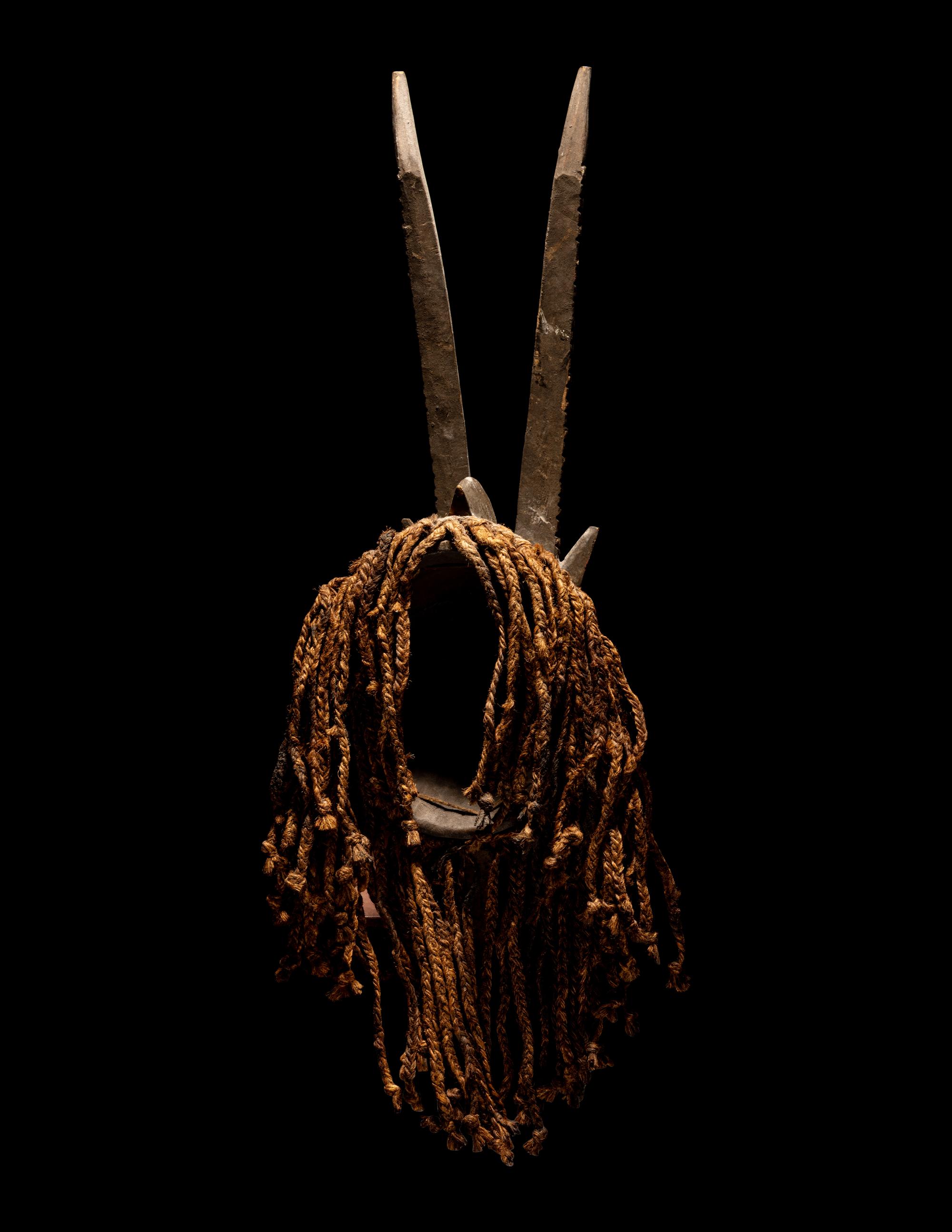 Two Mossi Wood Antelope Helmet Masks