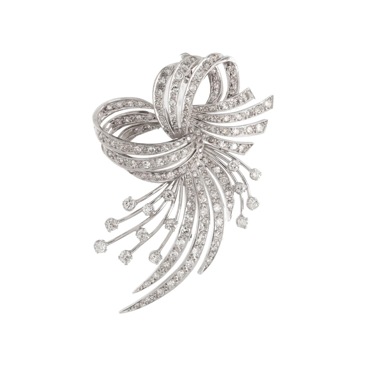 DIAMOND SPRAY BROOCH