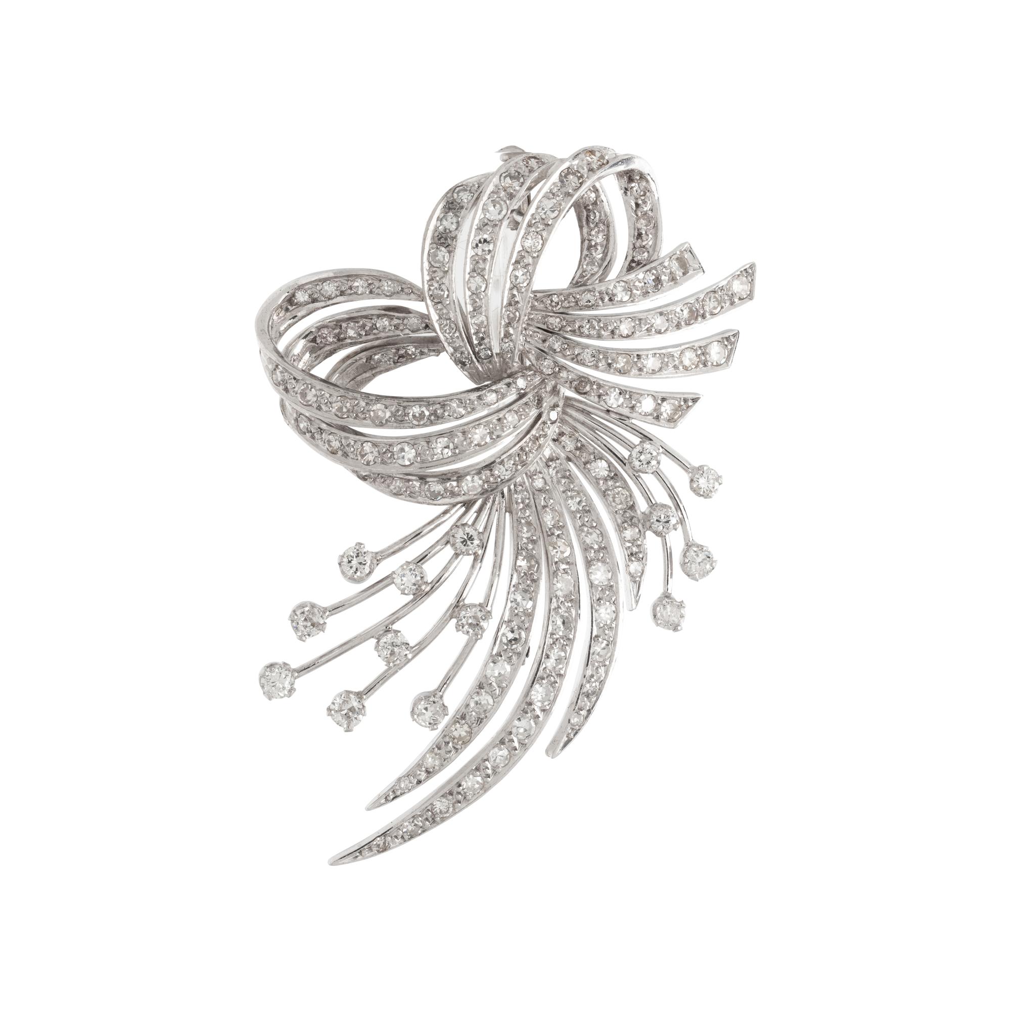 DIAMOND SPRAY BROOCH