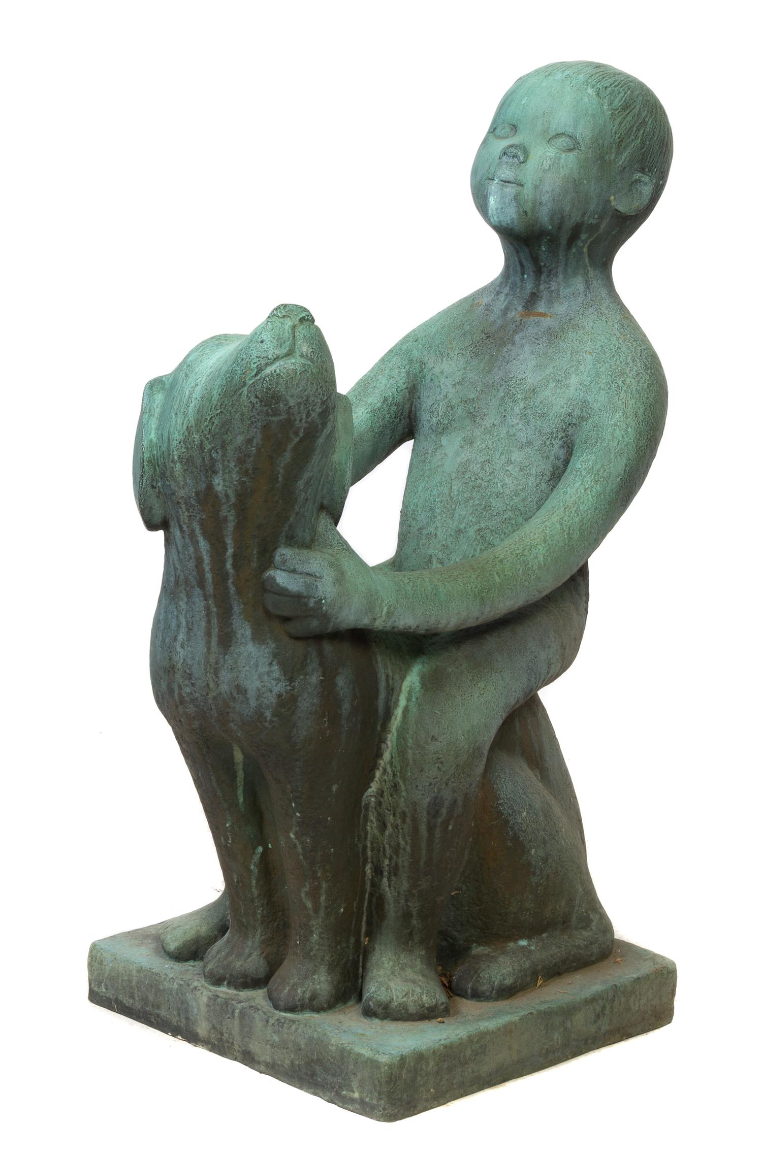 An American Bronze Garden Sculpture, Sylvia Shaw Judson Haskins Height 29 1/2 inches. — AMERICAN, 1897-1978