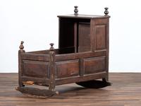 A William and Mary Paneled Oak Cradle