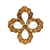 YELLOW GOLD BROOCH