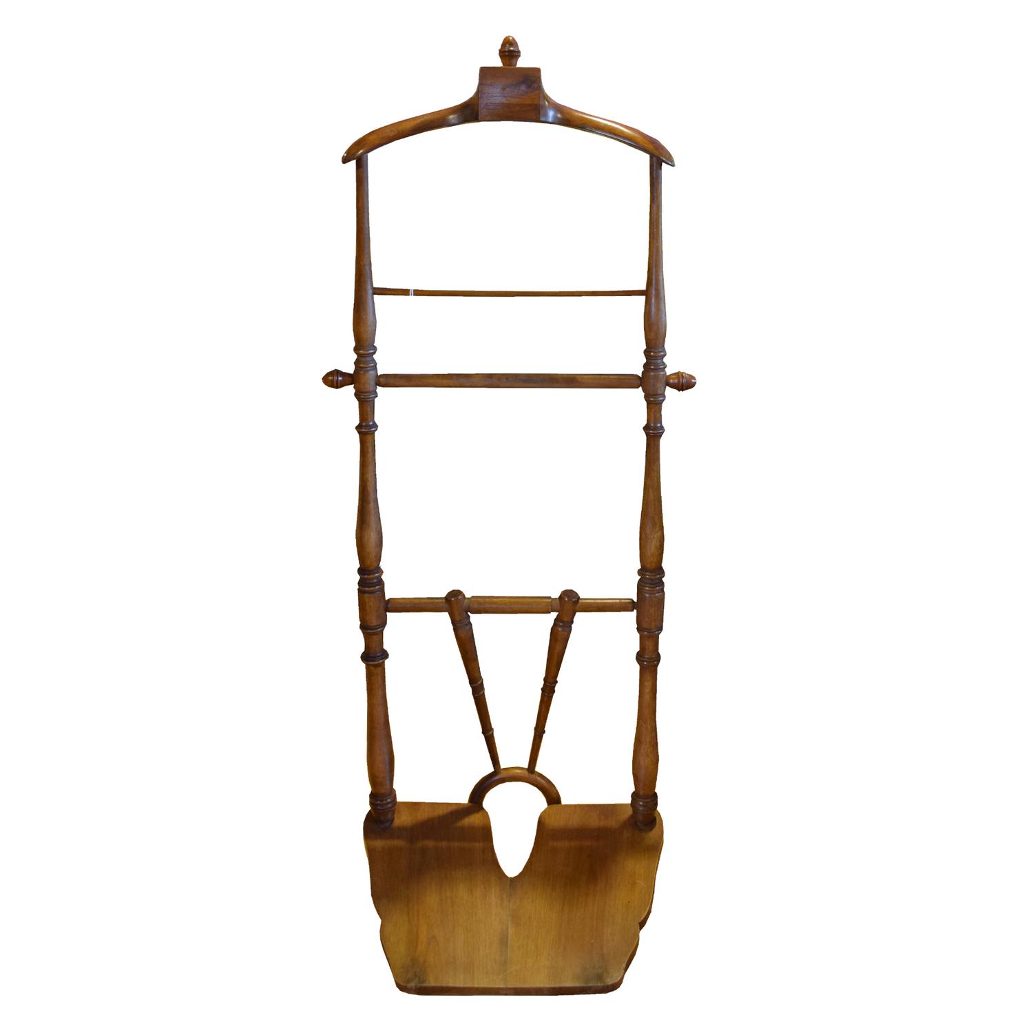 A Gentleman's Wood Valet Stand 21" W x 12" D x 52" H — Italy, 20th Century