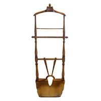 A Gentleman's Wood Valet Stand 21" W x 12" D x 52" H — Italy, 20th Century