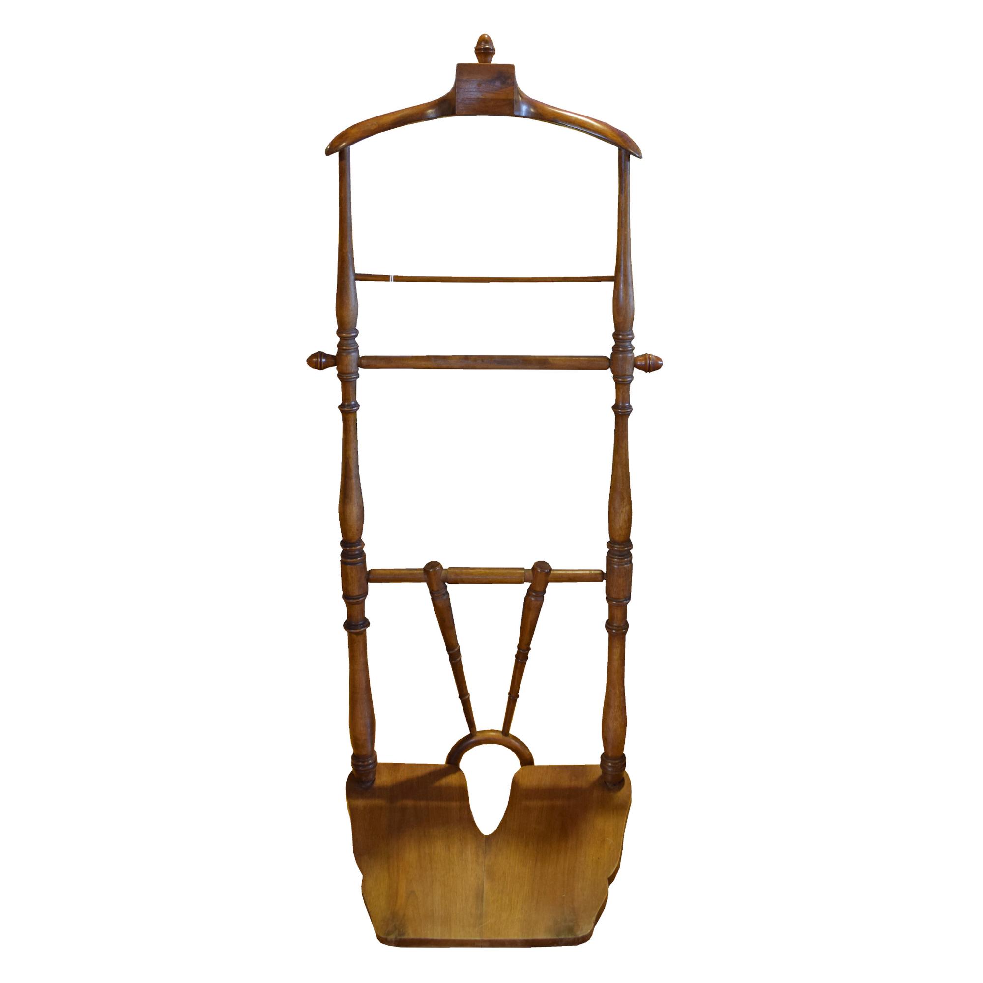 A Gentleman's Wood Valet Stand 21" W x 12" D x 52" H — Italy, 20th Century