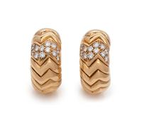 Bvlgari, 'Spiga' Diamond Earclips