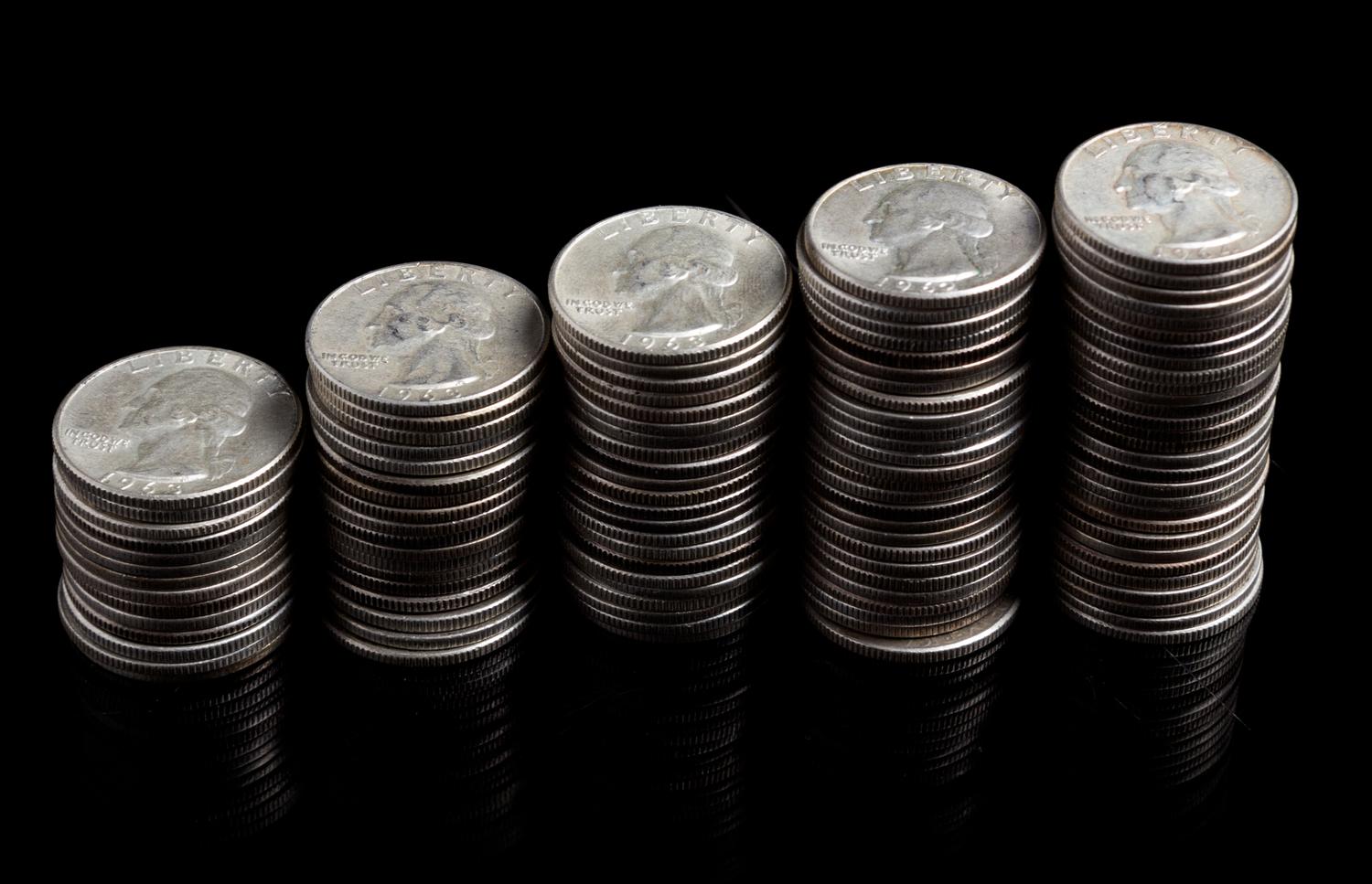 A Group of 120 Washington Quarters