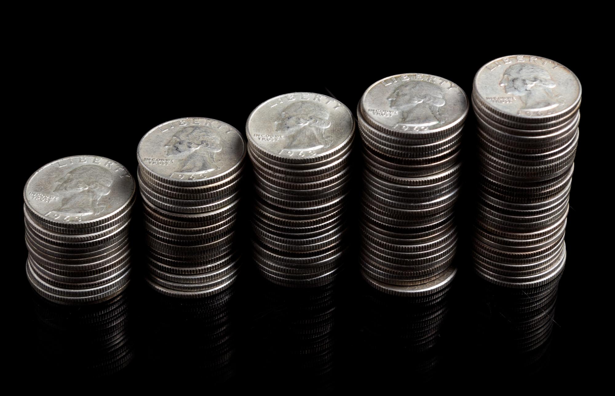 A Group of 120 Washington Quarters
