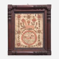 Johan Adam Eyer (1755-1837); A Fraktur bookplate for Susana Bossert of Northampton County, dated "1816"