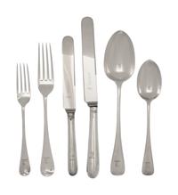 A Victorian Silver Flatware Service