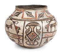 Zuni Pottery Olla, with Heartline Deer