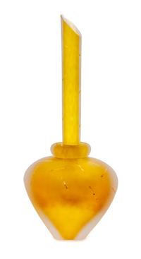 A Molded and Frosted Glass Perfume Bottle Height 10 inches. — ANDREW SHEA, CIRCA 1999