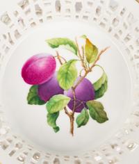 A Group of Three Royal Copenhagen Flora Danica Porcelain Fruit Baskets
