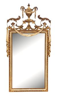 A Neoclassical Style Painted and Parcel Gilt Mirror — LATE 19TH/EARLY 20TH CENTURY