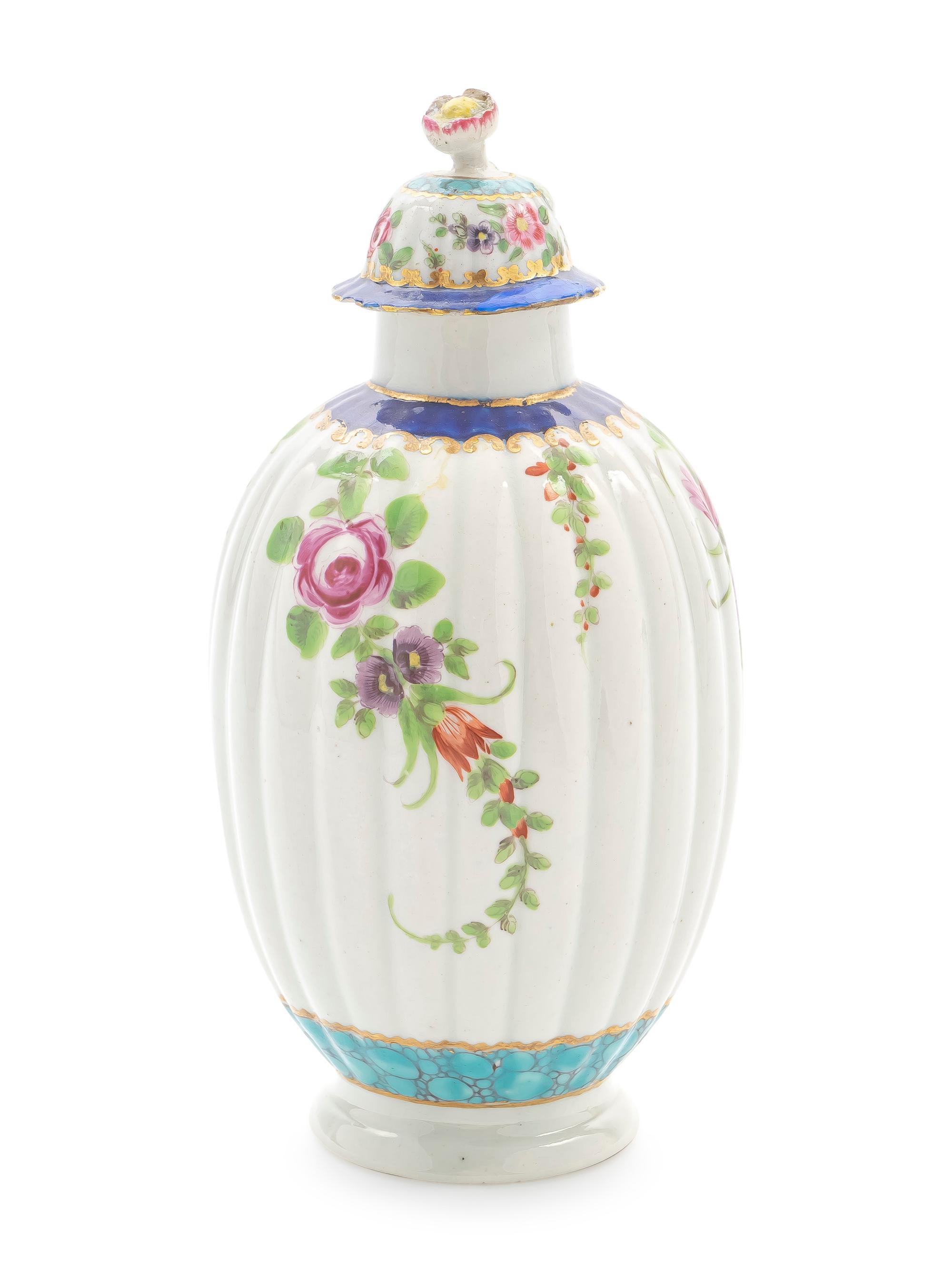 A Worcester Porcelain Tea Caddy — C. 1765