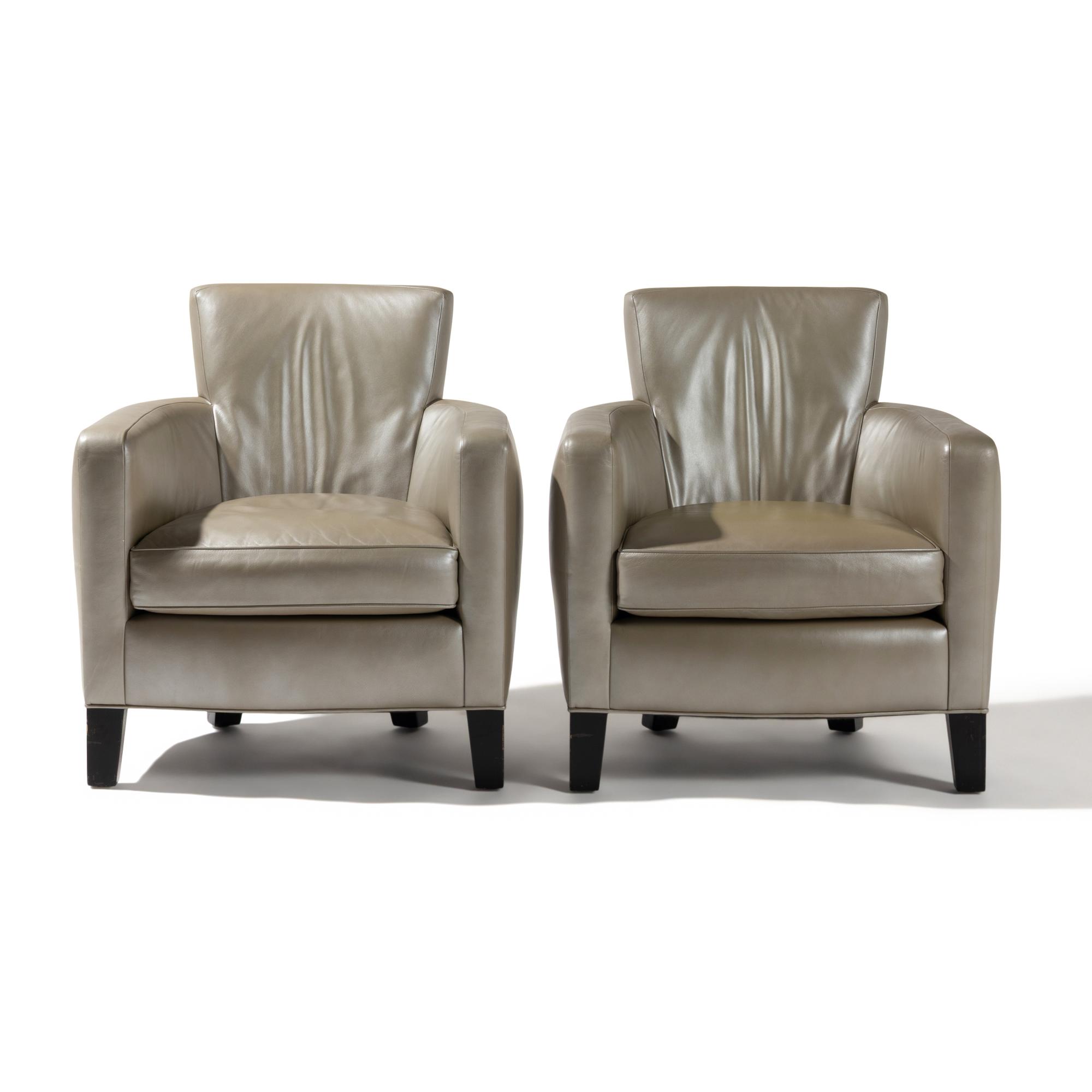 Christian Liaigre (French, 1943-2020) — Pair of Upholstered Library Chairs