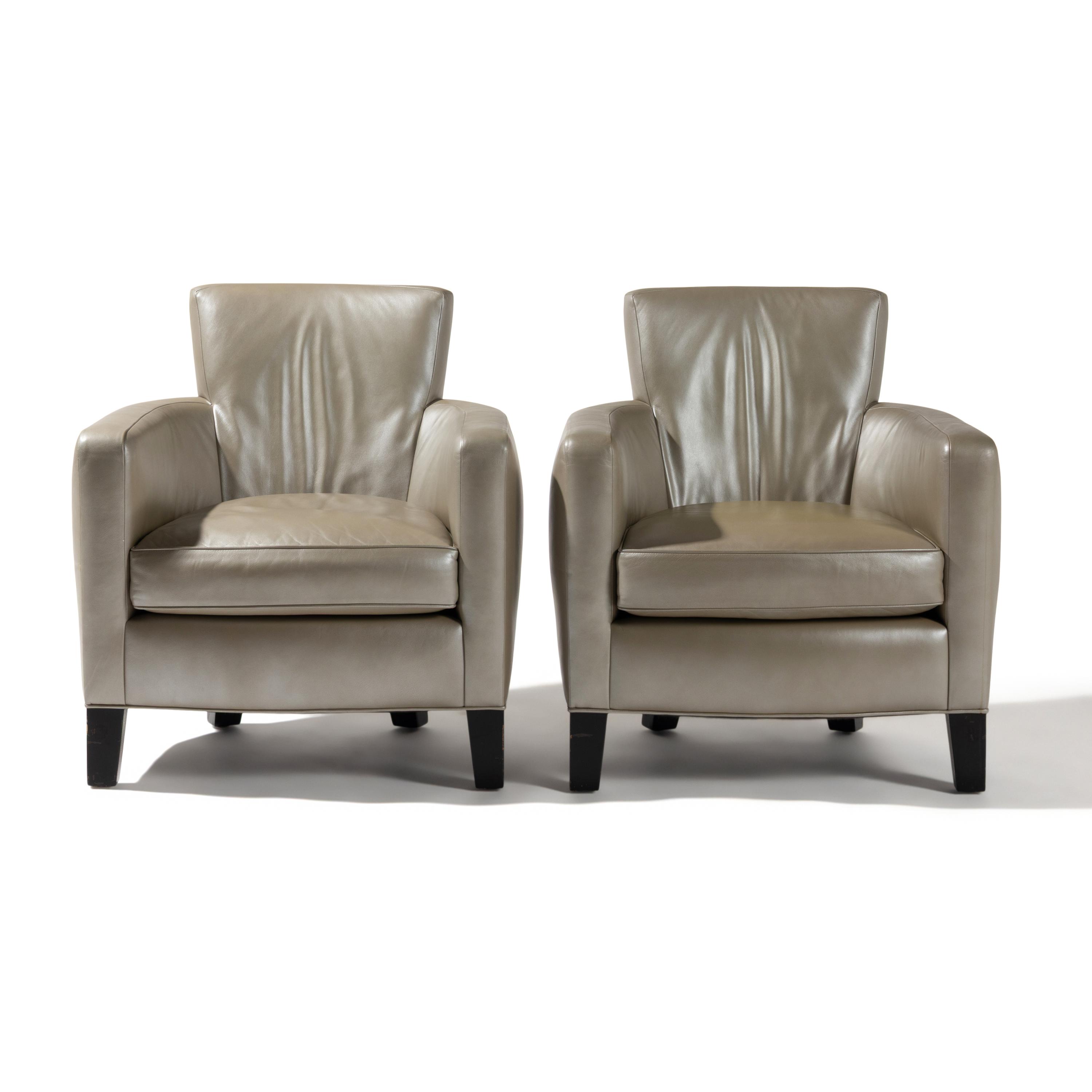 Christian Liaigre (French, 1943-2020) — Pair of Upholstered Library Chairs