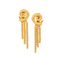 LALAOUNIS, YELLOW GOLD RAM'S HORNS CLIP EARRINGS