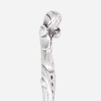 A rare caryatid handle silver spoon Henricus Boelen II (1697-1755), New York, NY, circa 1715