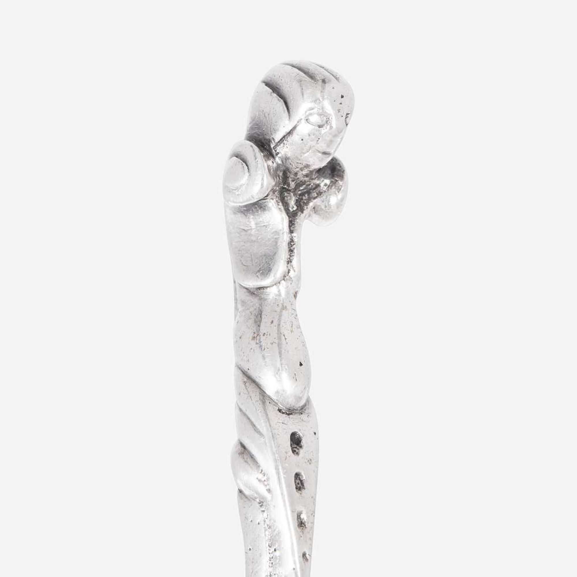 A rare caryatid handle silver spoon Henricus Boelen II (1697-1755), New York, NY, circa 1715