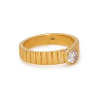 YELLOW GOLD AND DIAMOND RING