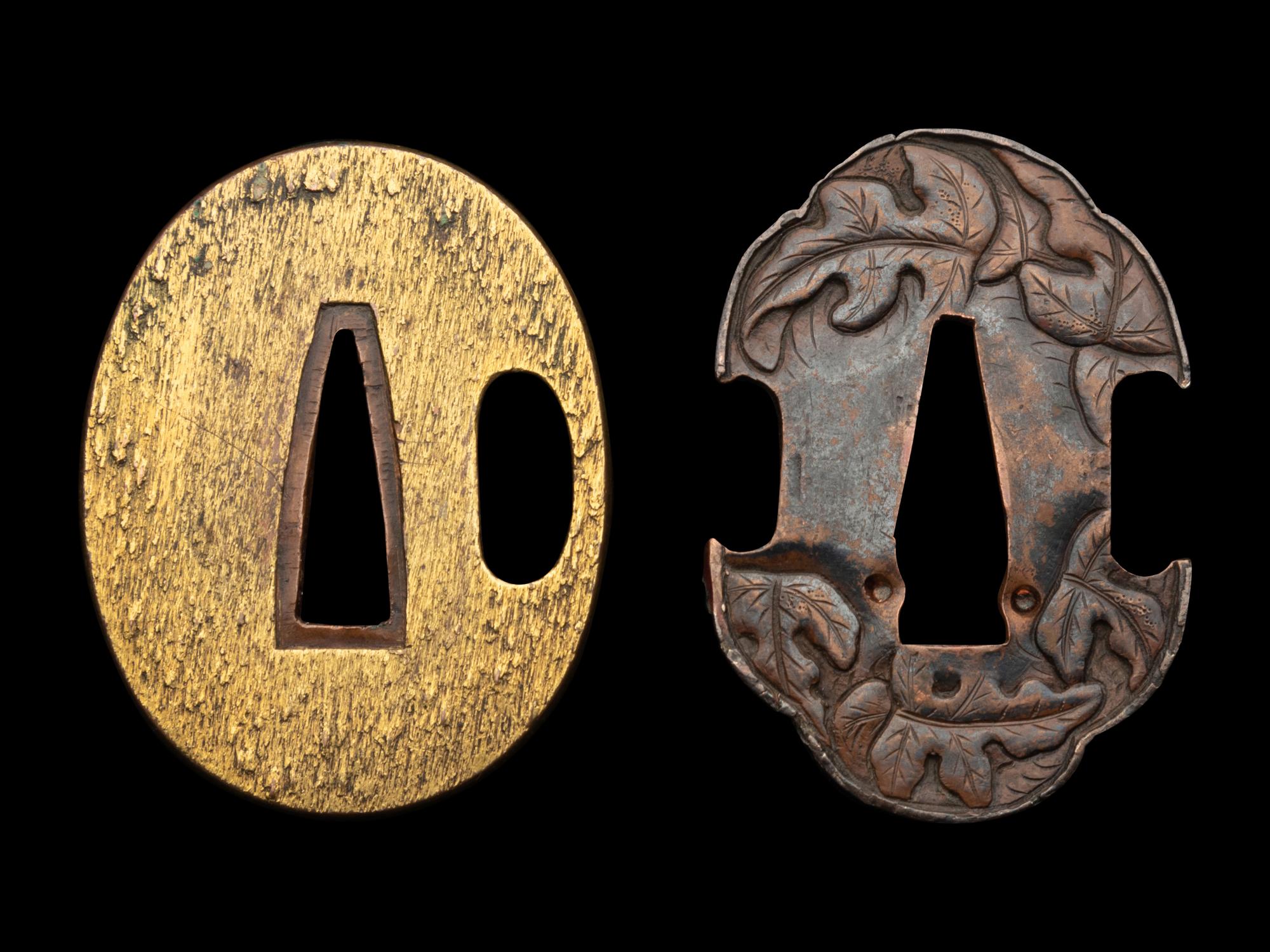 Two Soft Metal Tsuba