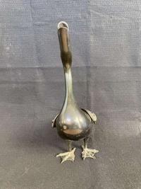 A patinated bronze goose-form incense burner 铜加漆鹅形香炉一件 Late 18th to 19th century ???????????