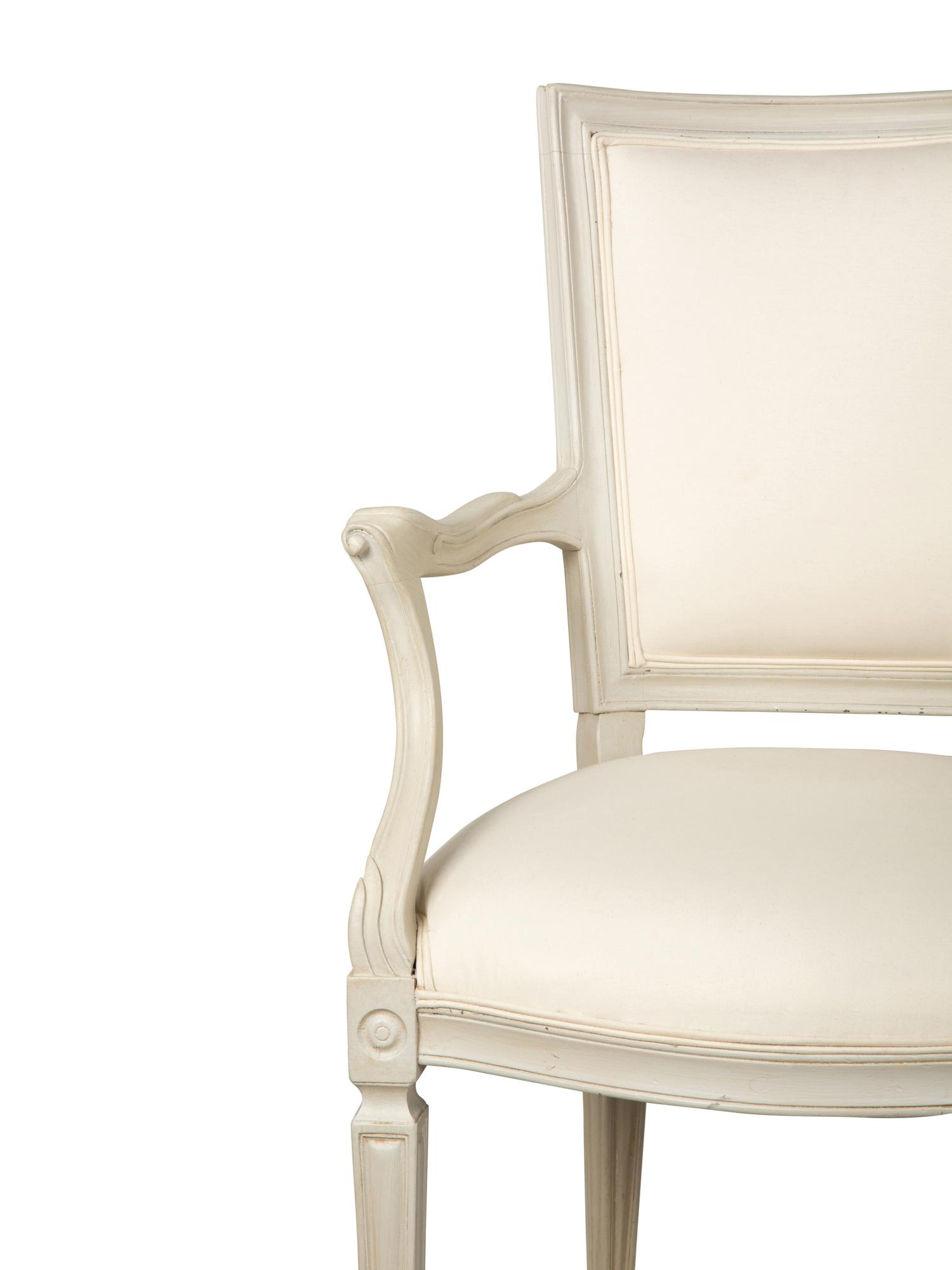 A Pair of Italian Directoire Style Painted Armchairs — Late 19th Century