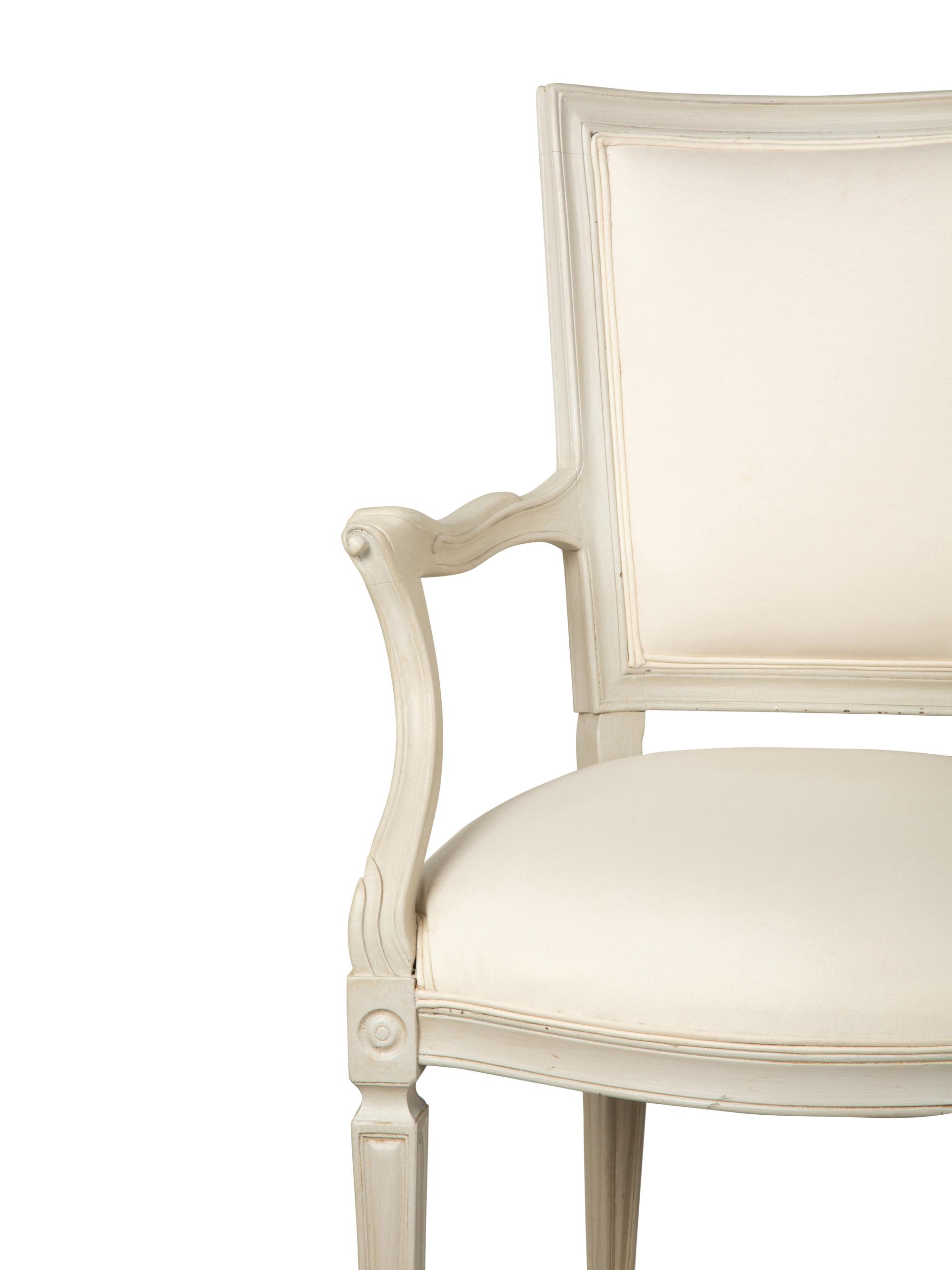 A Pair of Italian Directoire Style Painted Armchairs — Late 19th Century