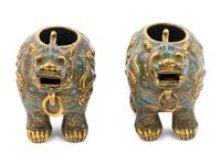 Two Chinese Cloisonné Enameled Censers