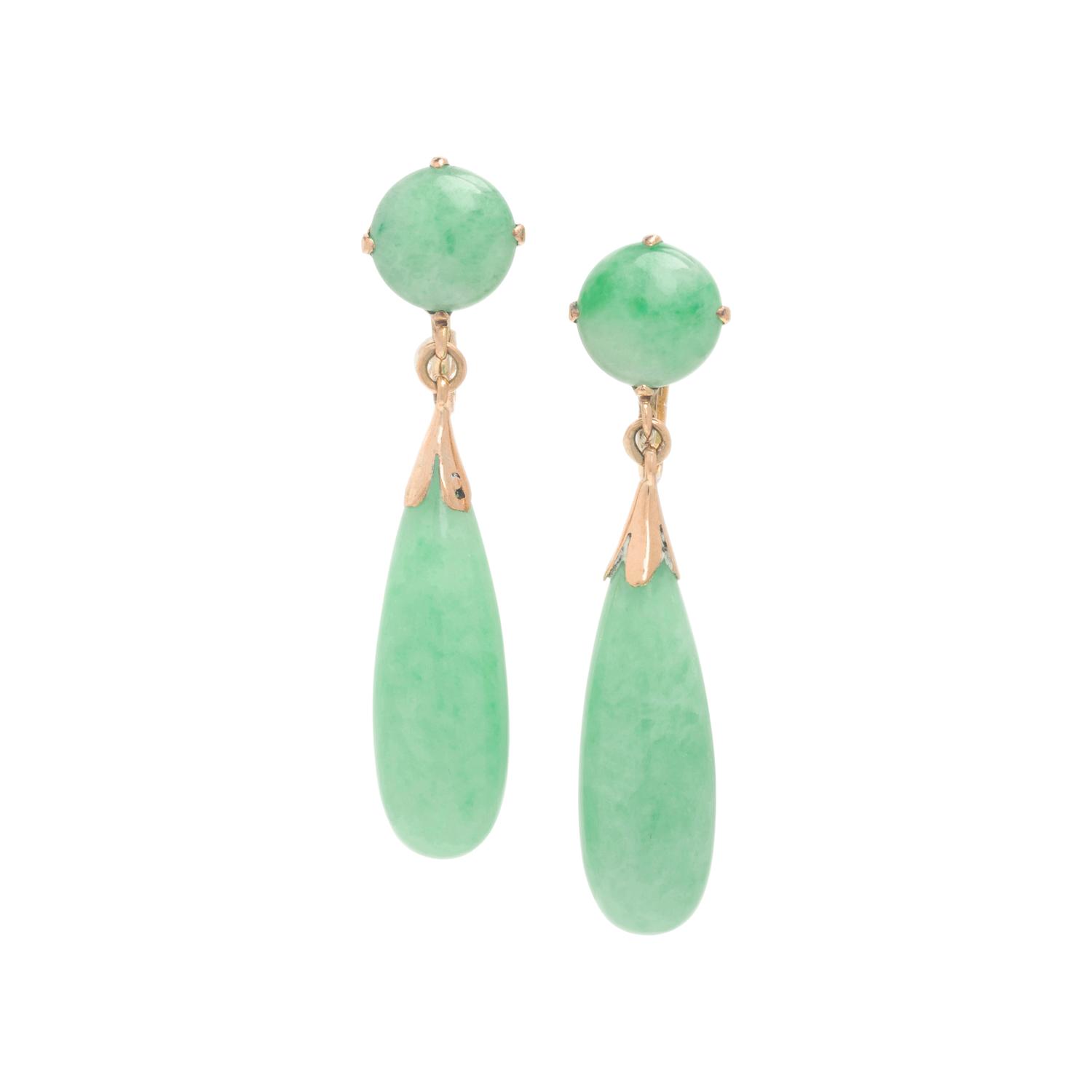 Jadeite Jade Drop Earrings