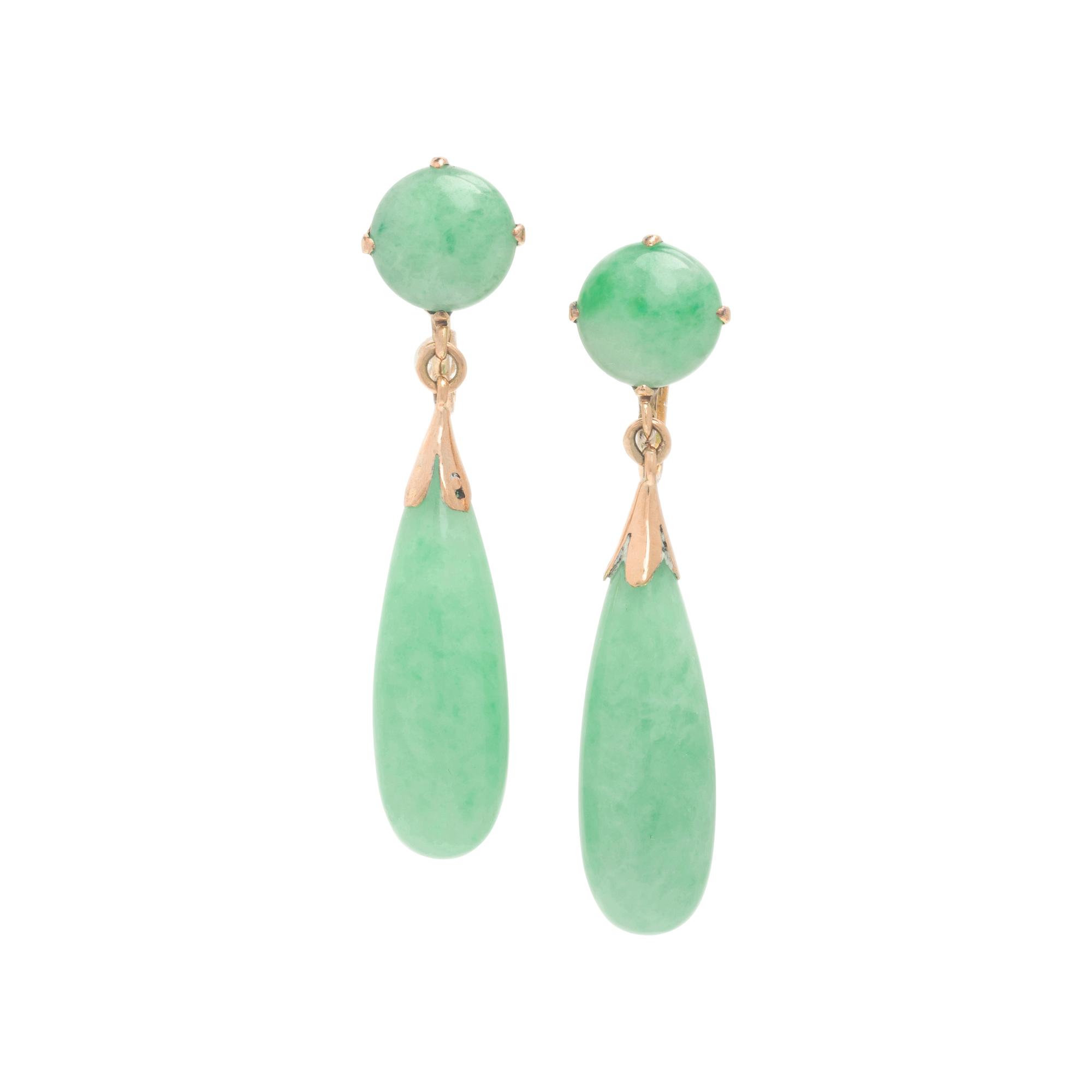 Jadeite Jade Drop Earrings