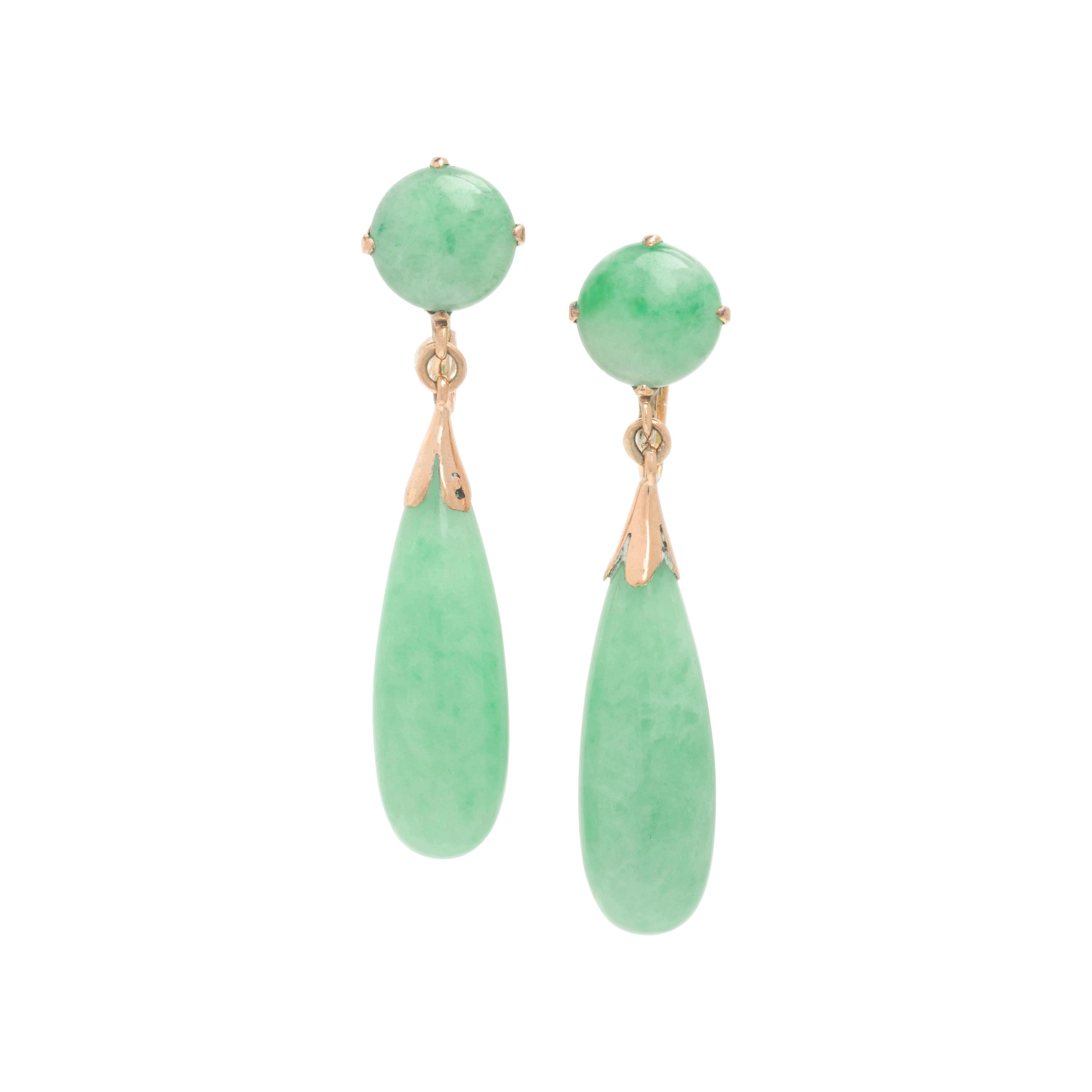 Jadeite Jade Drop Earrings