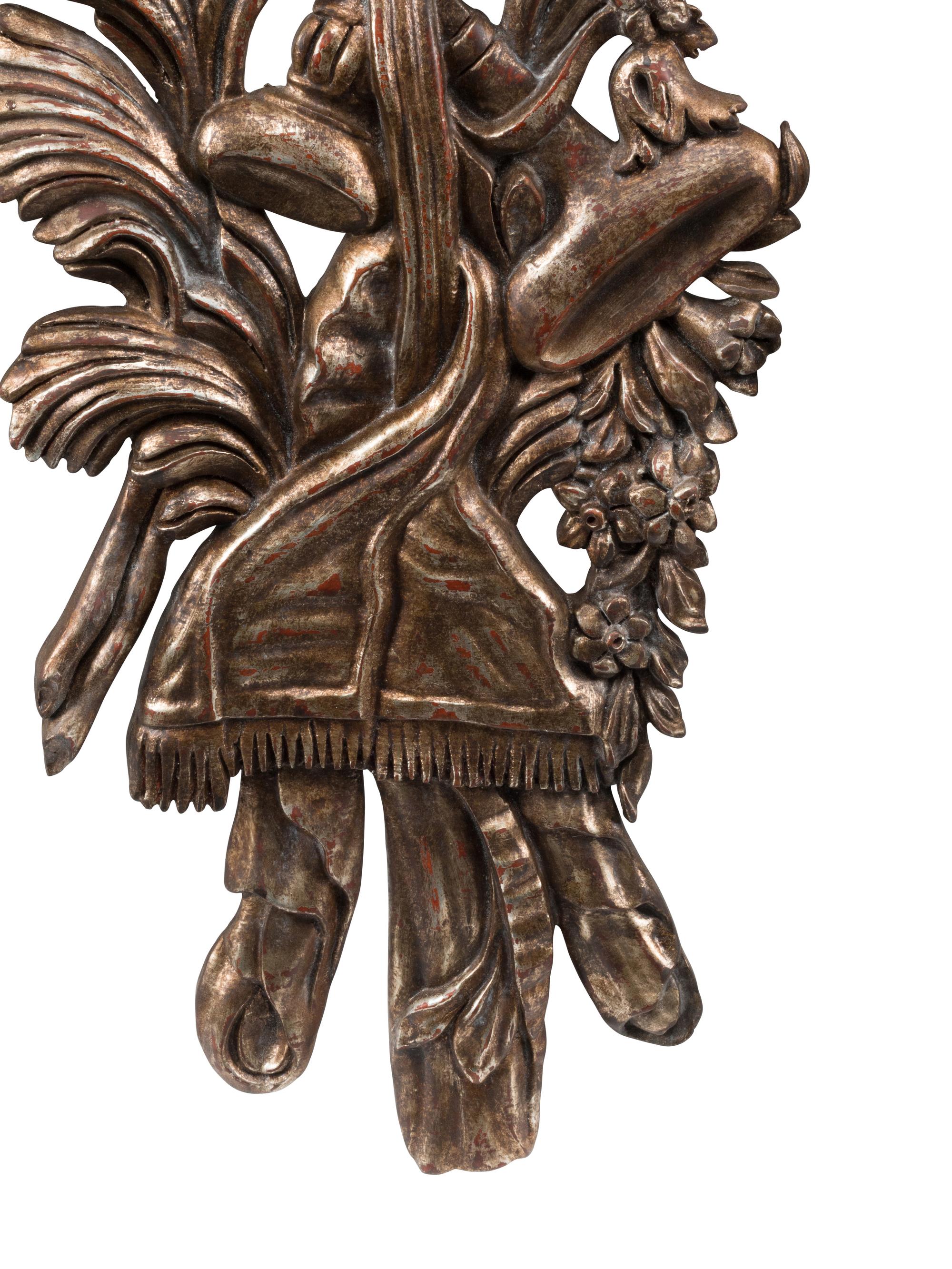 A Set of Four Large Italian Giltwood Trophy Plaques