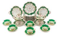 An English Porcelain Dessert Service Width of widest 9 inches. — 19TH CENTURY